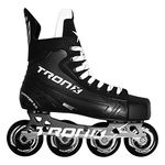 TronX Stryker 3.0 Senior Adult Junior Kids Inline Roller Hockey Skates, New for 2023 (Skate Size 7 (Shoe Size 8-8.5))