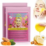 Kojic Acid and Turmeric Cleansing Pads: Turmeric Exfoliating Pads for Face Dark Spots - Facial Sponges for Cleansing 80Pcs (Pink)