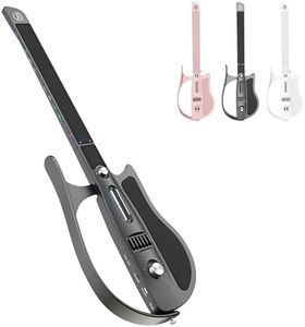 INGPARTNER Stringless Smart Guitar, Portable and Foldable with App Control, Chord Generator, Travel Backing Guitarra Built-in Drum Machine & Speakers, No Strings Attached for Beginners & Bands, Black