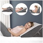 Kӧlbs Memory Foam Adjustable Bed Wedge Pillow - 9" & 12" - 7 in 1 Height | Stylish Chic Jacquard Cover | Multi Use Wedge Pillow for Sleeping