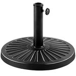 Yaheetech 10kg Patio Umbrella Stand Parasol Base Weight Heavy Duty Garden Parasol Stand Holder Round Iron Umbrella Base Stand Black