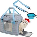 Top-Expandable Pet Carrier: NOBLE DUCK Airline Approved Pet Travel Bag for Cats/Dogs Up to 25 Lbs | Soft-Sided, Multi-Sided Breathable with Anti-Escape Zipper & Privacy Curtain to Reduce Stress