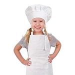 CRJHNS Kids Apron and Chef Hat Set,