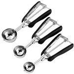 Cookie Scoop Set - Include 1 Tbsp/ 2 Tbsp/ 3Tbsp - 3 PCS Cookie Scoops for Baking - Cookie Dough Scoop - Made of 18/8 Stainless Steel