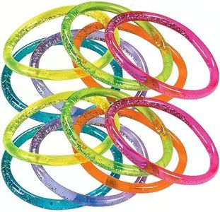 Water Glitter Bracelets (12 Pack) 7" Circ. Plastic.