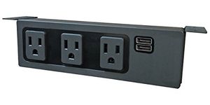 Electriduct Under The Desk/Table Power Center - 3 Outlets & 2 Usb Ports