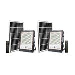 Homehop Solar Motion Sensor Light Outdoor 400 watt Flood Lamp 236 LED for Balcony, Garden, Automatic with Remote.(Aluminum Cool White Pack of 2)