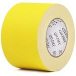 QILIMA Yellow Gaffers Tape 3 Inch x 60 Yards - Professional Grade Floor Tape- Non Reflective Matte Finish Gaff Tape