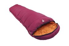 Vango Cadair 250 Single Sleeping Bag [Amazon Exclusive], Warm 3 Season Mummy Shaped for Camping or Indoors, Raspberry