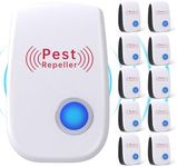 Ultrasonic Pest Repeller 10 Pack, Electronic Mouse Repellent Plug-in, Spider Repellent Indoor for Insect Cockroach Ant Bug Rodent Spider for House Kitchen Garage Warehouse