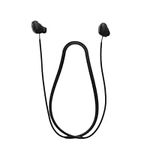 kwmobile Strap Compatible with Anker Soundcore Space A40 - Silicone Cord Holder for Wireless Earphones - Black