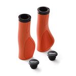 BW USA Ergo-Lock 2.0 Grips – Dual Lock-On MTB Bike Handlebar Grips - Orange