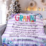 NAZENTI Luxury Super Soft Sherpa Fleece Blanket 50x60, Mamaw Loves, Gigi, Mimi= (Granny)