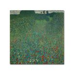 Trademark Fine Art Field of Poppies 1907 Artwork by Gustav Klimt, 18 by 18-Inch