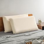 Wakefit Latex Fluffy and Medium Firm Sleeping Pillow | (Off White, King, Set of 2, Latex Foam) 1 Year Warranty