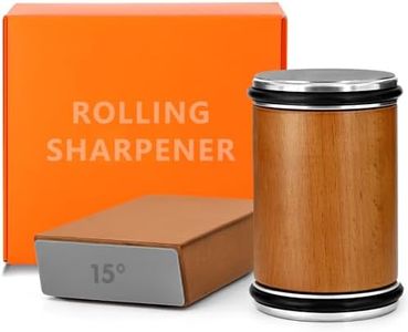 Knife Sharpener,Rolling Knife Sharpener Kit for Straight Edge,Rolling Knife Sharpening, Simple Home Knife Sharpener Support 15° and 20° Magnetic Inclination
