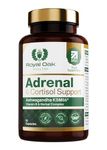 Advanced Adrenal & Cortisol Support Supplement x60 Capsules | Natural High Strength Stress Relief Formula with KSM 66 Ashwagandha, Vitamin B & Herbal Complex. UK Made by Royal Oak Health