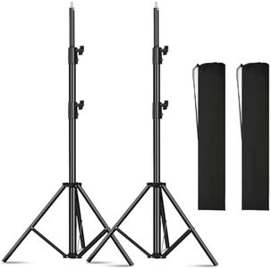 2pack Heavy Duty Light Stand 9.2ft / 110" Aluminum Spring Cushioned Tripod Lighting Stands Max Loading:10KG Adjustable 94cm-280cm with Carry Bag for Photography Softboxes Umbrella Studio Shooting