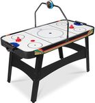 Best Choice Products LED 54 Inch Air Hockey Game Table w/Light-up Scoreboard, Powerful Motor, AC Outlet. Includes 2 Pucks, 2 Pushers - Arcade