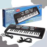 MM TOYS Kids Piano with Mic | 37-Key Portable Electronic Keyboard | 8 Rhythms, 8 Tones, 6 Demos | Beginner Educational Musical Toy for 3-10 Year Old Boys & Girls