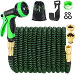 SKYAYA Garden Hose Pipe Expandable 50ft 15m Flexible Hose Pipe with 3/4" 1/2" Connector, Hosepipes Water Hose for Garden Expanding Hose 10 Function Spray Nozzle for Watering, Cleaning, Car Washing