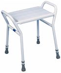 Aidapt Height Adjustable Shower and Bath Stool with Anti Slip Feet, Easy Clean Surface and Hand Grip to Aid Stability. For Users Who are Elderly, Disabled, Pregnant or Unsteady on their Feet