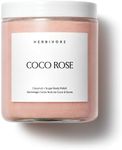 Herbivore Botanicals Coco Rose Exfoliating Body Scrub – With Moisturizing Coconut Oil and Shea Butter, Natural and Vegan (8 oz)