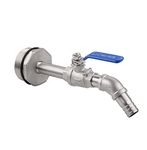 2" Drum Faucet Stainless Steel Barrel Faucet with EPDM Gasket and Tape for 55 Gallon Drum,3/4" Outlet