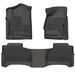 Husky Liners 98231 Black Weather Beater Front and 2nd Seat Floor Liners Fits 2014-2018 Chevrolet-GMC Silverado/Sierra 1500 Crew Cab, 2015-2019 Chevrolet-GMC Silverado/Sierra 2500/3500 HD Crew Cab