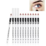 Ownest 12 Packs Professional Highlighter Eye Liner Pen, White Eyeliner Pencil Eye Liner Waterproof Long Lasting Eye Brighten