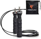 FREEFLOW Fitness Jump Rope - Speed Jump Rope with Ergonomic Handles - Adjustable Jumping Rope with Pro Ball Bearings - Skipping Rope for Intense Workout Sessions - CrossFit Jump Rope for Men and Women