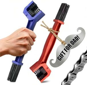 2 Pcs Motorcycle Chain Brush Set - Durable Long-Lasting Plastic Motorcycle Chain Cleaning Kit with 3-Sided Nylon Bristles for Easy Cleaning and Use - Pedaling Efficiency and Improved Gear Shifting