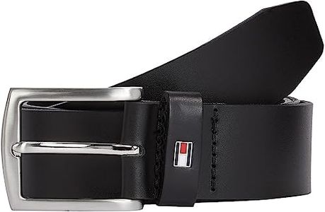 Tommy Hilfiger Men's NEW DENTON BELT 3.5 BLACK , Black, 90