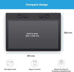 Wacom Intuos Pro Medium Graphics Tablet – Pressure Sensitive Pen