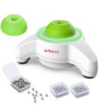 Mini Vortex Mixer - Four E's Scientific Lab Vortex Shaker, 5600rpm, Green, Touch Function Portable for Lab Tattoo Inks Acrylic Paints Nail Polish with Extra Silicone Cap & 100pcs 7/32in Mixing Balls