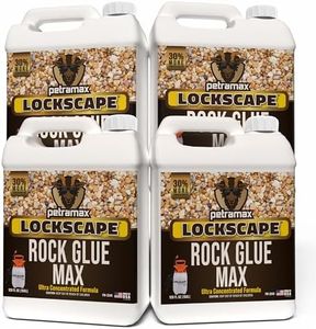 Petra Max Rock Glue for Landscaping, 4 Gal - Wide Coverage & Pet Safe Mulch Glue for Rocks - Lockdown Gravel/Pebbles/Stones - Sticky Clear Gravel Binder & Decomposed Granite Stabilizer (1Gal x4)
