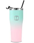 IRON °FLASK Insulated Rover Tumbler w/Lid & Straw - 24 Oz Leak Proof & Stainless Steel Bottle for Hot & Cold Drinks - Coffee Travel Mug, Water Metal Canteen, Thermal Cup - Bubble Gum
