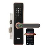 QUBO Smart Door Lock Essential (2025 Edition) from Hero Group | 7-Way Unlocking | Fingerprint | OTP Remote Unlocking | PIN | RFID Card | Mobile App | Mechanical Key | 2 Year Brand Warranty | (Copper)