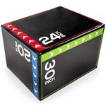 BalanceFrom 3 in 1 20" 24" 30" Foam Plyometric Box Jumping Exercise (Heavy Duty, 60 Pounds)