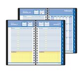 QuickNotes Recycled Daily/Monthly Appointment Book, Black, 4 7/8" x 8", 2013