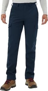 Pioneer Camp Men's Waterproof Cargo Hiking Pants Fleece Lined Outdoor Softshell Snow Ski Insulated Winter Pants for Work