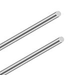 LAVMHAB 304 Stainless Steel Round Rods 12mm x 300mm, Solid Steel Shaft Rods Bar for DIY Crafts Models (Pack of 2)