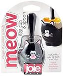 Joie Kitchen Gadgets Cat Egg Cup and Spoon, Assorted (Black or White), 5x5x11 cm