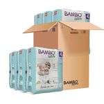 Bambo Nature Premium Baby Diapers - White, Large Size, Monthly Pack 144 Count, for Toddler 5-12 Months (7-14 Kgs) - Super Absorbent, and with a Wetness Indicator