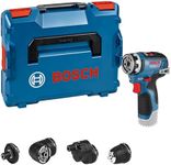 Bosch Professional 12V System GSR 12V-35 FC Cordless Drill/Driver (incl. 4 FlexiClick adapters, excluding Batteries and Charger, in L-BOXX 102) – FlexiClick System