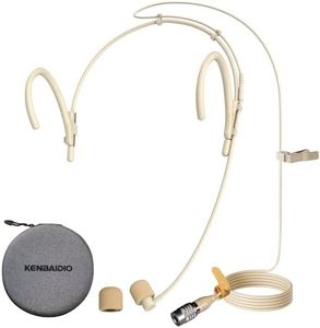 Earset Headset Microphone Portable Headworn Over Ear Hanging Condenser Mic Compatible with Audio Technica Wireless System Bodypack Transmitter for Lectures Performance Theater, Hirose 4 Pin Plug