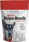 BLUEBIRD PROVISIONS Beef Bone Broth for Dogs and Cats - Gut Healing Bone Broth Powder - High Protein Bone Broth Protein Powder - Dog Bone Broth - Dehydrated Liquid Collagen for Dogs - 200g Pack