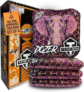 Titan Bags Dozer Cornhole Bags - 6" x 6" ACL PRO Approved Cornhole Bean Bags for Tournaments - Versatile & Durable Professional Cornhole Bags Ideal for Indoor/Outdoor Toss Games - Geode (Set of 4)