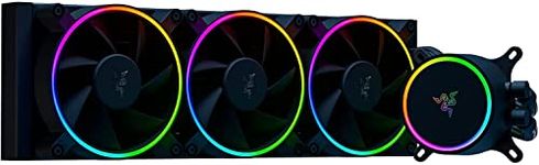 Razer Hanbo Chroma RGB All-In-One Liquid Cooler aRGB Pump Cap: Ultimate AIO Design - Quiet, Powerful aRGB Fans - Silent, Efficient Liquid Cooling - PWM Fan Controller Support - RGB Chroma aRGB - 360MM