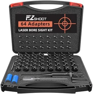 EZshoot Green Bore Sight Laser with 64 Adapters Clear Laser Bore Sight Fit 0.17 to 12 GA Calibers Precise Bore Sight